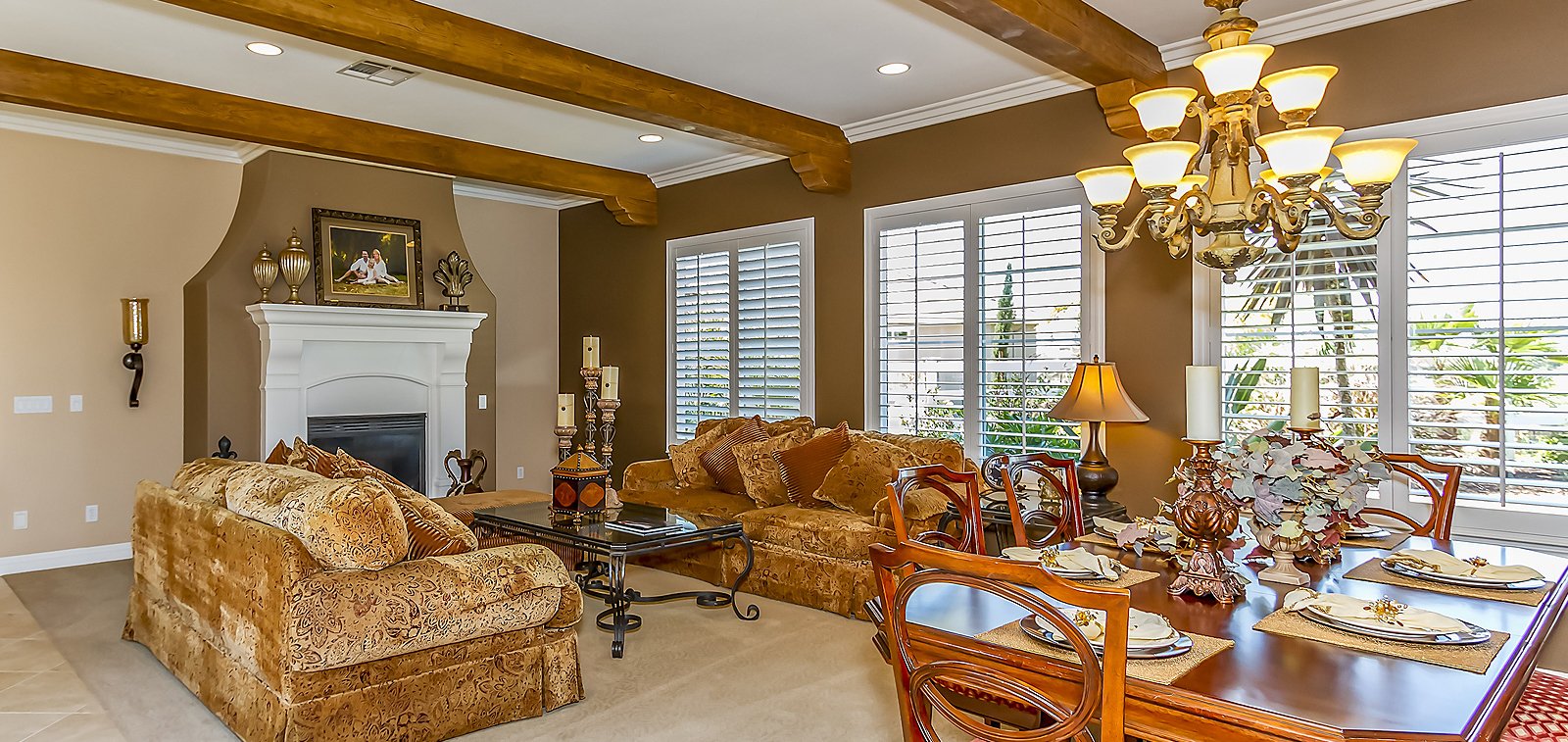 THE HENSLEY GROUP REAL ESTATE - living and dining room w/ chandelier