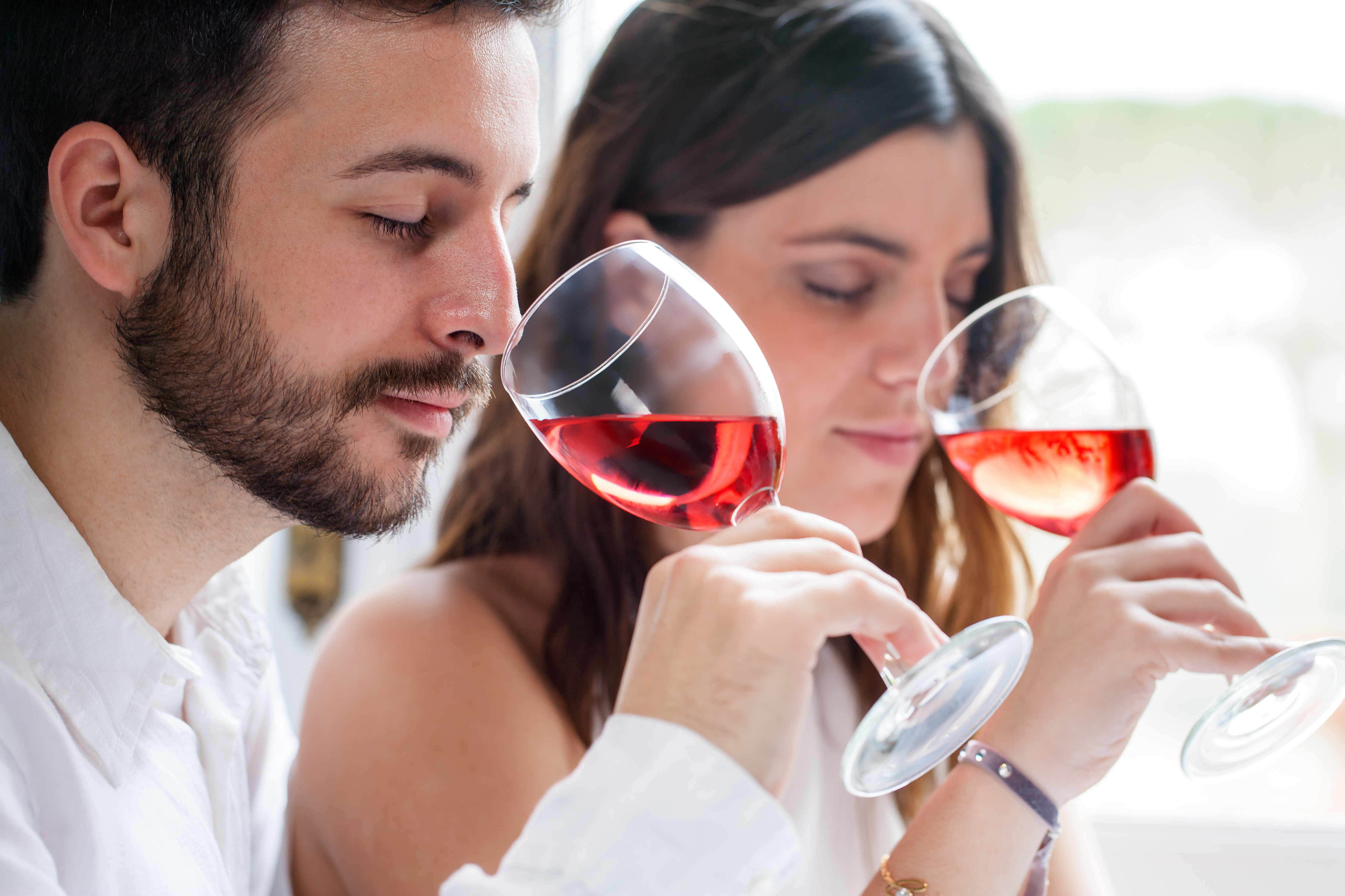 Couple at wine tasting